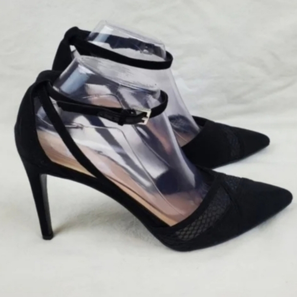 Nine West black D'Oray point toe heel pumps size 9.5M - Picture 1 of 8